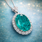 Vintage-Inspired Oval Silver CZ Anti Tarnish Copper Pendant Chain Bulk