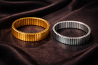 Bulk Stretchable Gold Silver Plated Plain Stainless Steel Bracelet