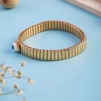 Bulk Stretchable Evil Eye Gold Plated Plain Stainless Steel Bracelet