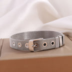 Silver Stainless Steel Style Watch Strap Bracelet Men