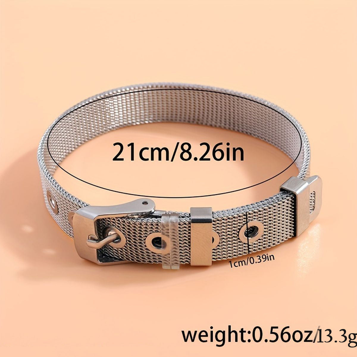 Silver Stainless Steel Style Watch Strap Bracelet Men