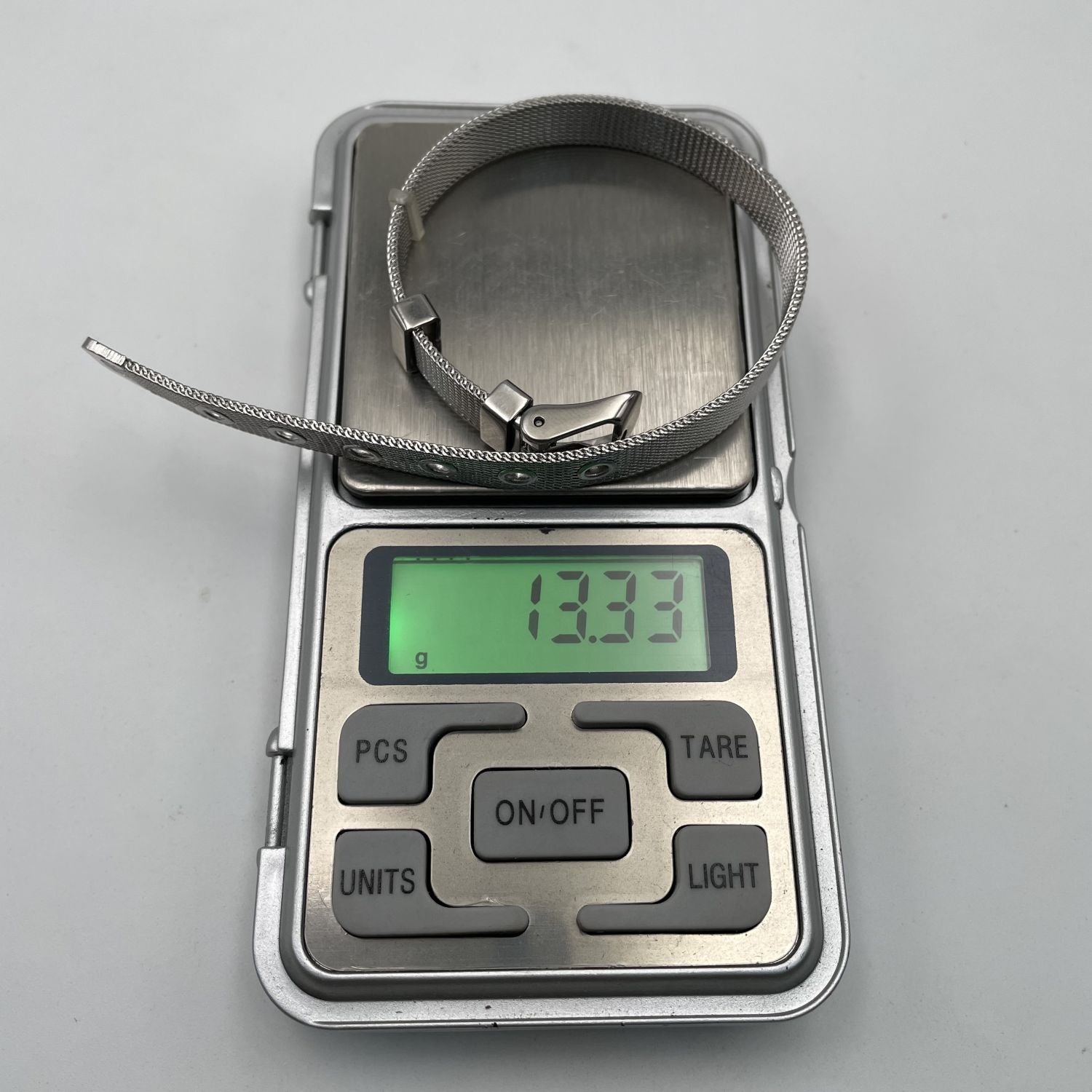 Silver Stainless Steel Style Watch Strap Bracelet Men