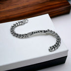 Engrave Letter Name Stainless Steel Chain Id Bracelet For Men Bulk