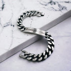 Engrave Letter Name Stainless Steel Chain Id Bracelet For Men Bulk