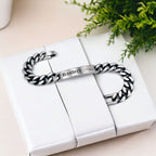 Engrave Letter Name Stainless Steel Chain Id Bracelet For Men Bulk