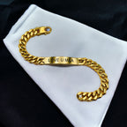 Engrave Letter Name Stainless Steel Chain Id Bracelet For Men Bulk