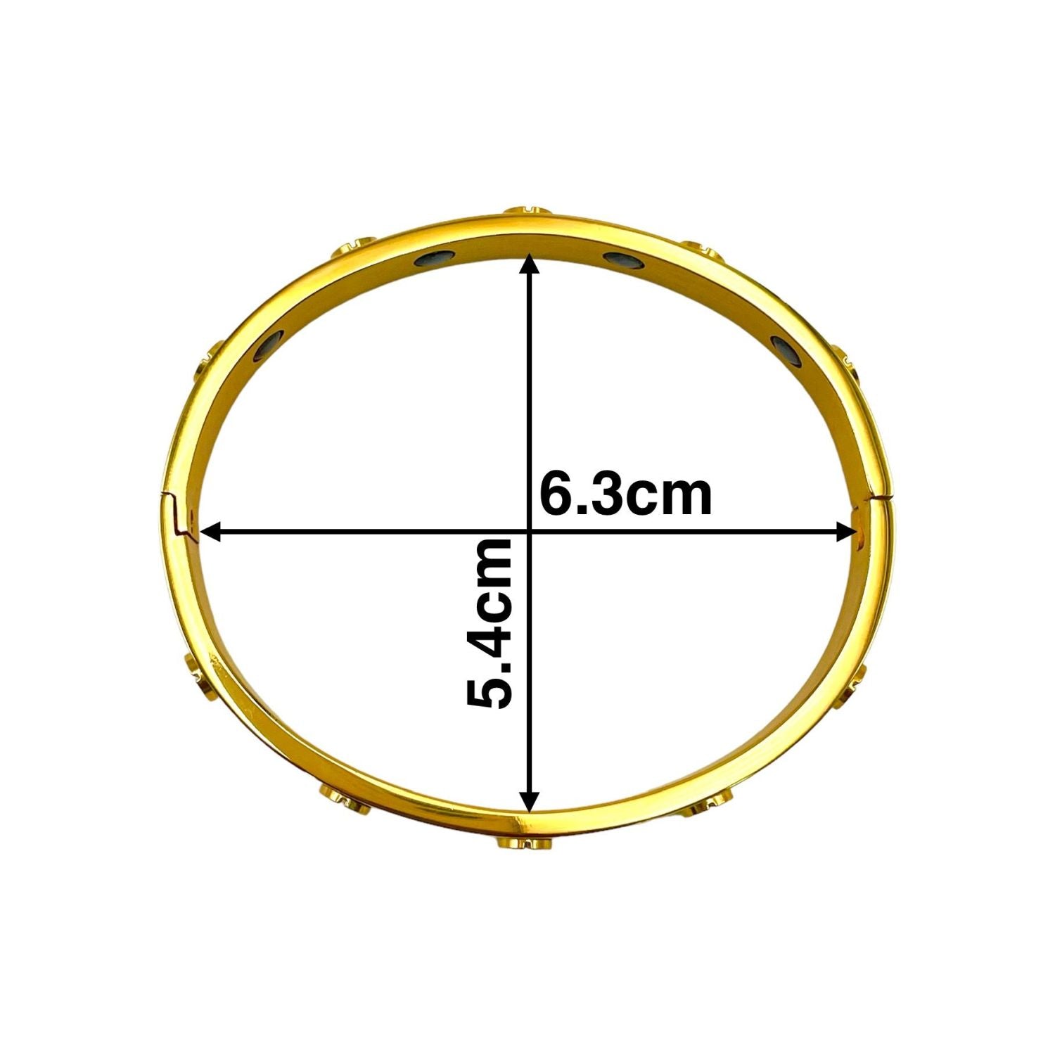 Gold Stainless Steel Free Size Screw Kada Bracelet Bio magnetic Bulk