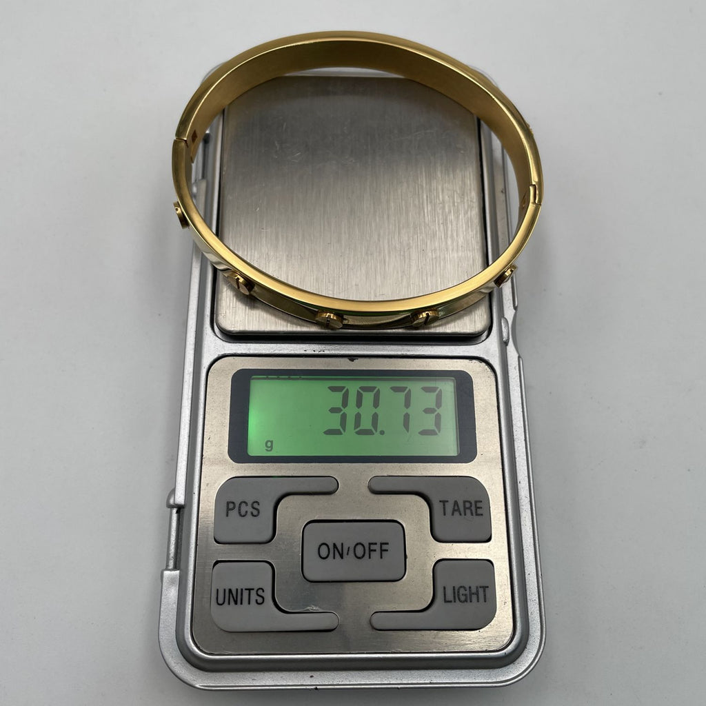 Gold Stainless Steel Free Size Screw Kada Bracelet Bio magnetic Bulk