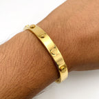 Gold Stainless Steel Free Size Screw Kada Bracelet Bio magnetic Bulk