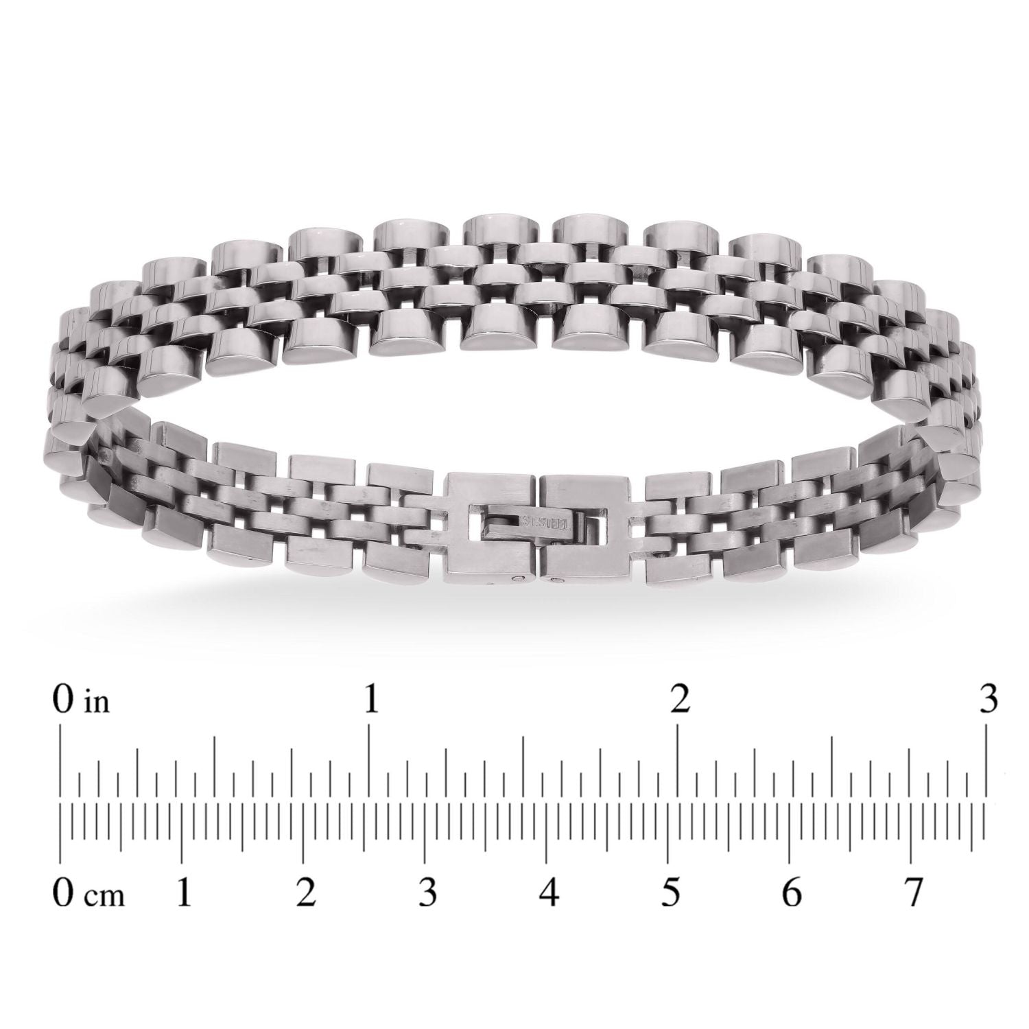 316L Stainless Steel Silver Plated Men Stylish Bracelet Bulk