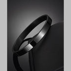 Surgical Stainless Steel Matte Black Oval Macho Kada Bracelet Men Bulk