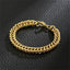 Classic 3D Curb 22K Gold Plated Stainless Steel Bracelet For Men Bulk