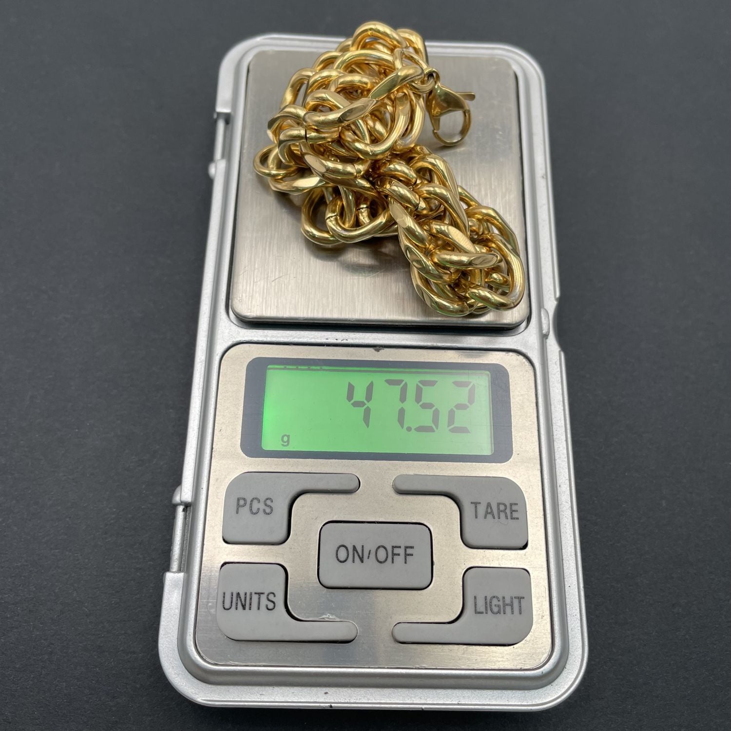 Classic 3D Curb 22K Gold Plated Stainless Steel Bracelet For Men Bulk