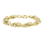 Italian 3D Links 18K Gold Stainless Steel Bracelet For Men