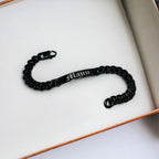 Engrave Letter Name Stainless Steel Chain Id Bracelet For Men Bulk