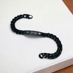 Engrave Letter Name Stainless Steel Chain Id Bracelet For Men Bulk