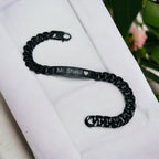 Engrave Letter Name Stainless Steel Chain Id Bracelet For Men Bulk