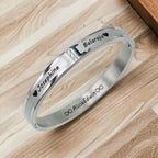 Classic CZ Stainless Steel Personalized Engraved Kada Bangle Bulk