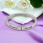 Classic CZ Stainless Steel Personalized Engraved Kada Bangle Bulk