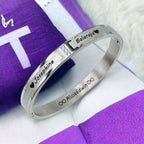Classic CZ Stainless Steel Personalized Engraved Kada Bangle Bulk