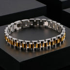 316L Surgical Stainless Steel 22K Gold Rhodium Bracelet For Men Bulk