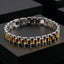 316L Surgical Stainless Steel 22K Gold Rhodium Bracelet For Men Bulk