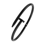 Nail Gothic Stainless Steel Black Cuff Kada Bangle Bracelet Bulk