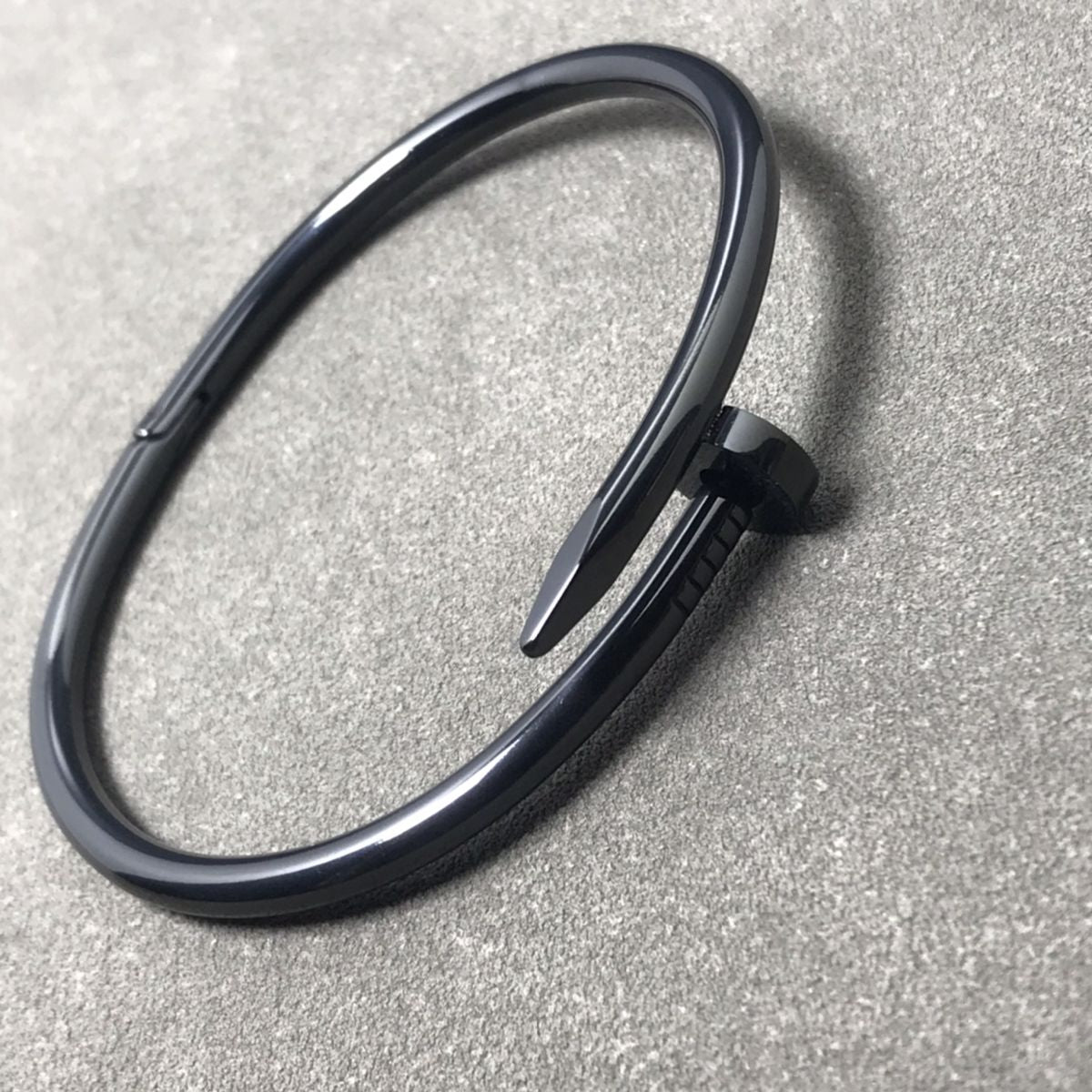 Nail Gothic Stainless Steel Black Cuff Kada Bangle Bracelet Bulk