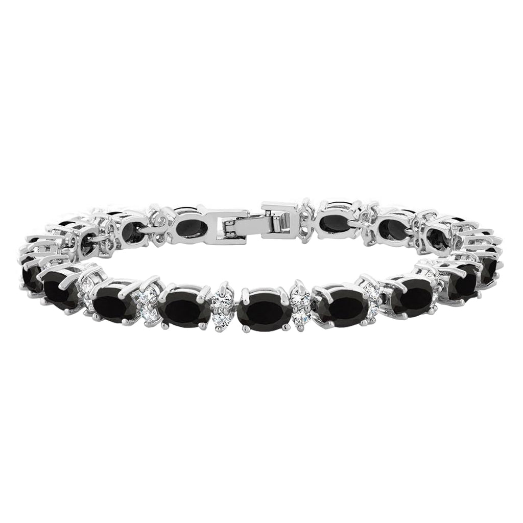 Tennis Black Cubic Zirconia American Diamond Bracelet For Women Bulk