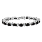 Tennis Black Cubic Zirconia American Diamond Bracelet For Women Bulk