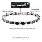 Tennis Black Cubic Zirconia American Diamond Bracelet For Women Bulk