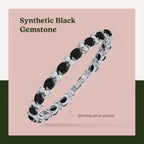 Tennis Black Cubic Zirconia American Diamond Bracelet For Women Bulk