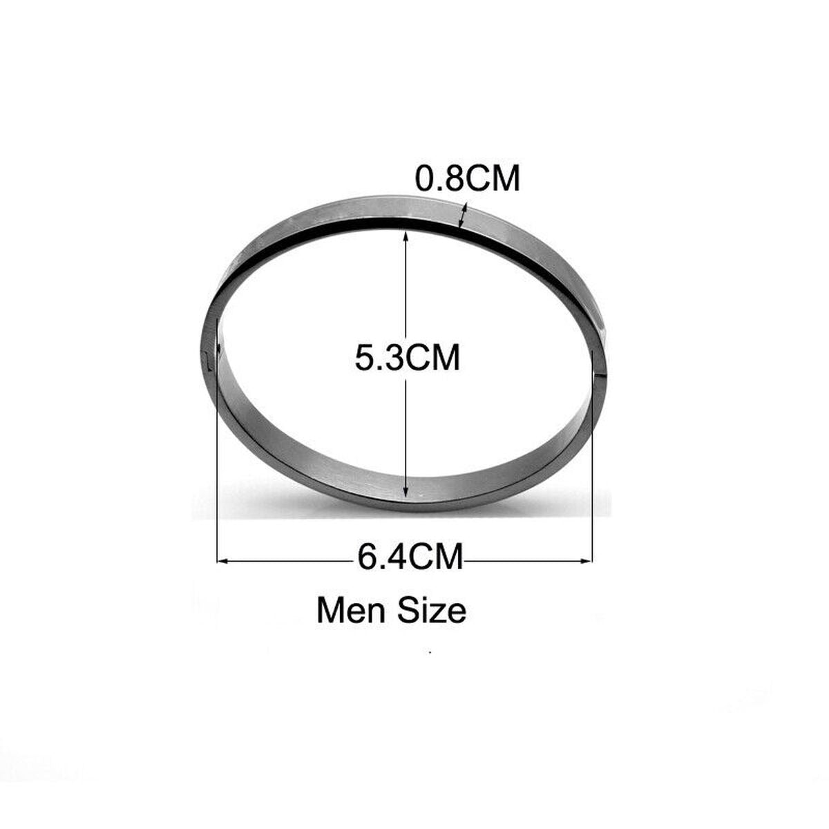 Roman Black Stainless Steel Bangle Kada Bracelet Men Bulk