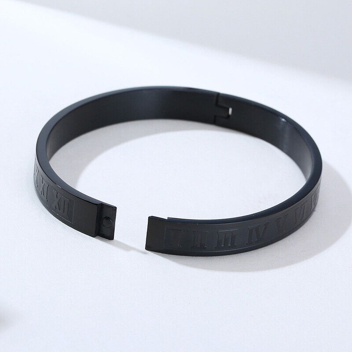 Roman Black Stainless Steel Bangle Kada Bracelet Men Bulk