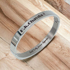 8mm Customized Personalised Laser Engraved Stainless Steel Gold Openable Bangle Cuff Kada For Men