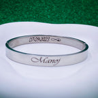 8mm Customized Personalised Laser Engraved Stainless Steel Gold Openable Bangle Cuff Kada For Men