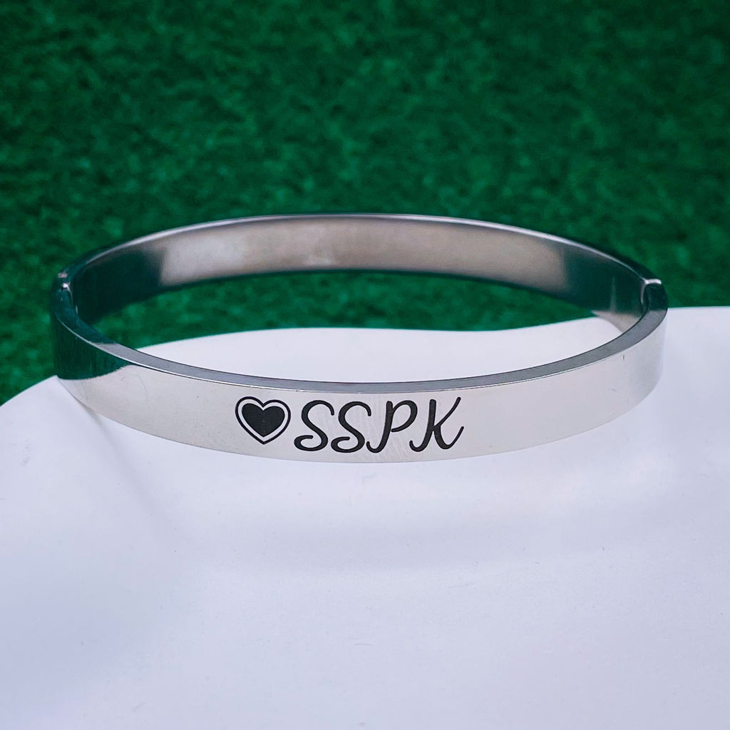 8mm Customized Personalised Laser Engraved Stainless Steel Gold Openable Bangle Cuff Kada For Men