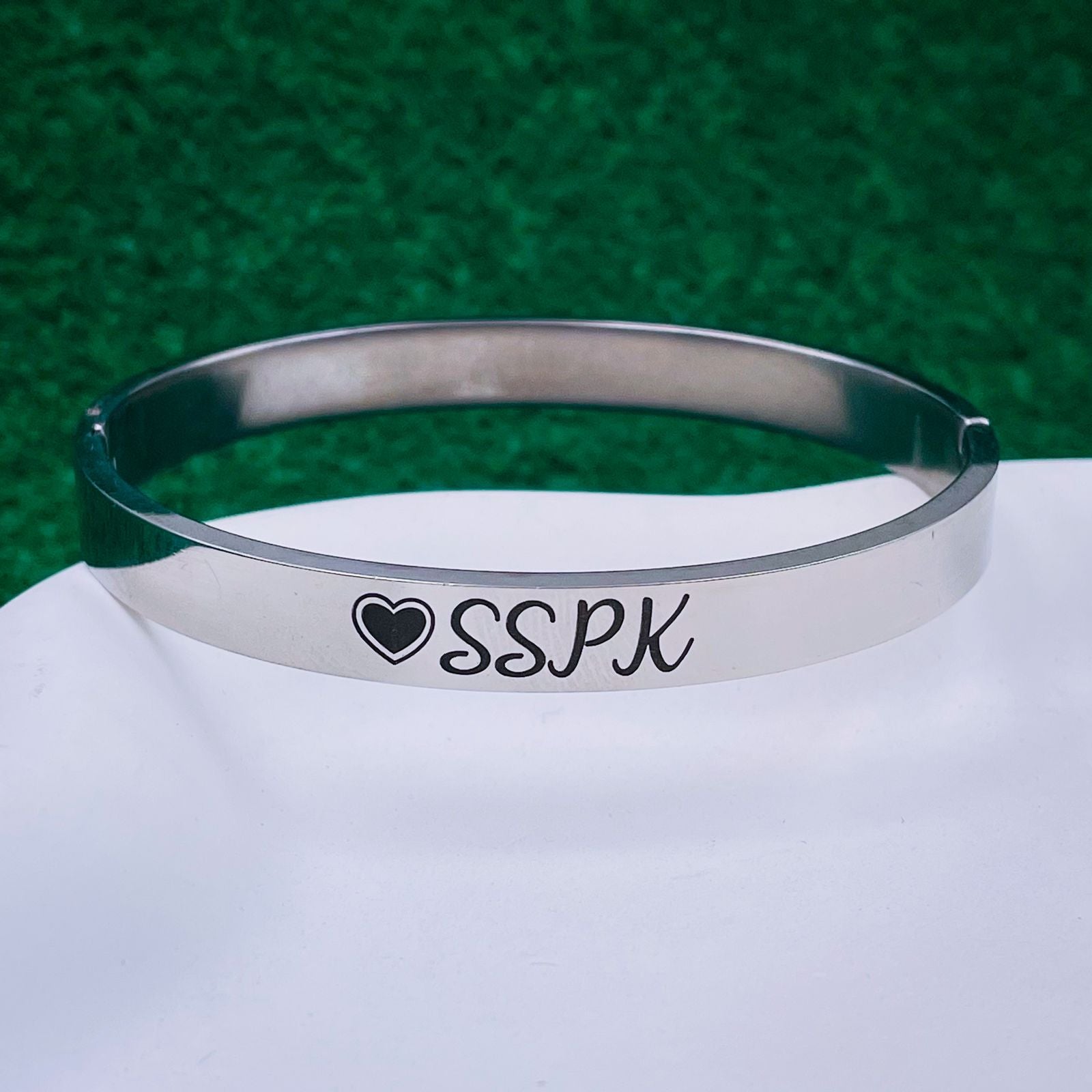 8mm Customized Personalised Laser Engraved Stainless Steel Gold Openable Bangle Cuff Kada For Men