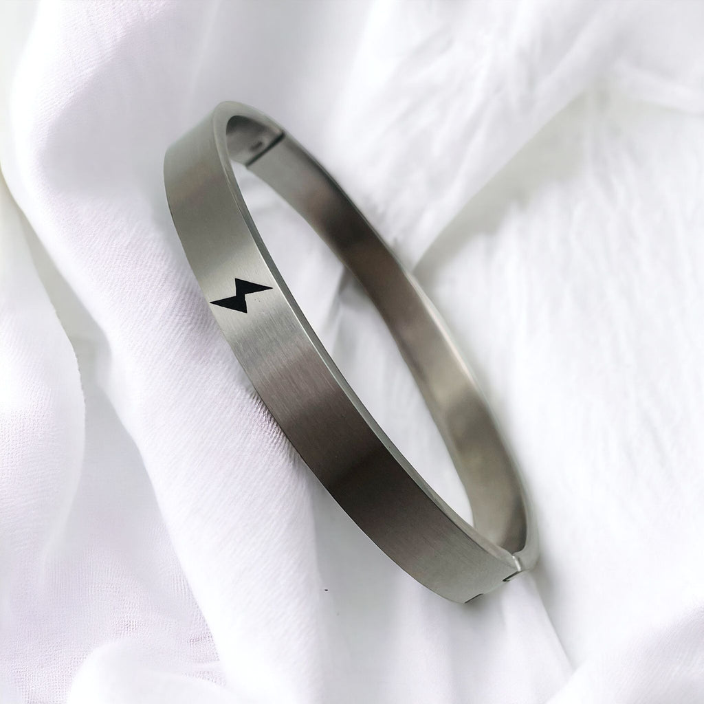 8mm Customized Personalised Laser Engraved Stainless Steel Gold Openable Bangle Cuff Kada For Men