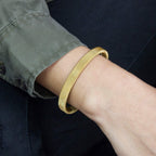 Slim Mesh 18K Gold Stainless Steel Cuff Kada Bangle Bracelet Men Bulk