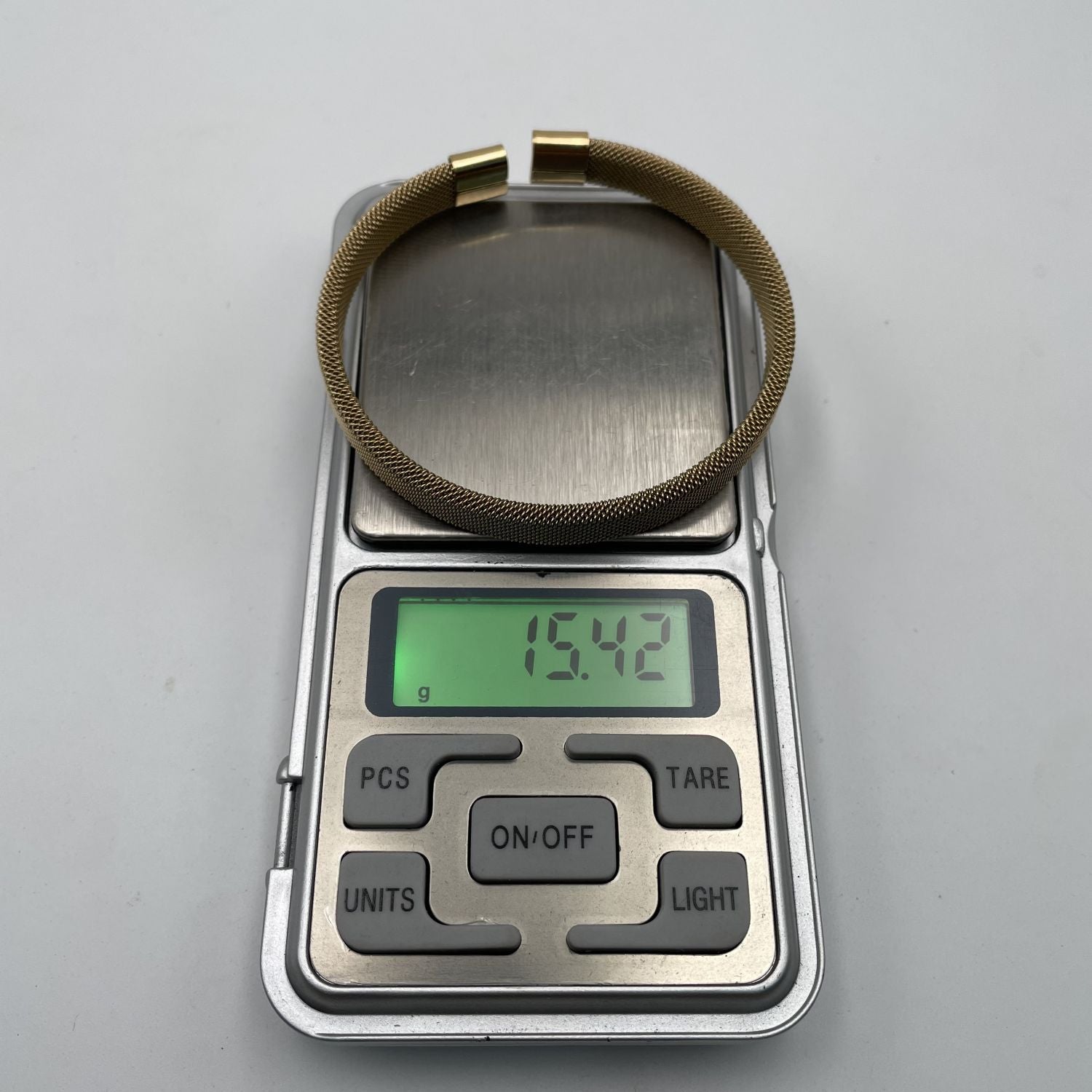 Slim Mesh 18K Gold Stainless Steel Cuff Kada Bangle Bracelet Men Bulk