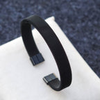 Slim Mesh Black 316L Stainless Steel Cuff Kada Bangle Bracelet Bulk