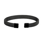 Slim Mesh Black 316L Stainless Steel Cuff Kada Bangle Bracelet Bulk