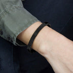 Slim Mesh Black 316L Stainless Steel Cuff Kada Bangle Bracelet Bulk