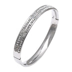 Stainless Steel Cz American Diamond Bangle Cuff Kada Bracelet Men