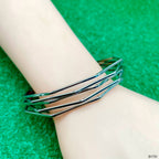 Designer Wavy Wire 18K Gold Brass Cuff Kada Bangle Bracelet Women Bulk