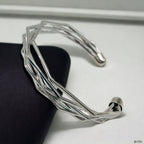 Designer Wavy Wire 18K Gold Brass Cuff Kada Bangle Bracelet Women Bulk