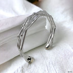 Designer Wavy Wire 18K Gold Brass Cuff Kada Bangle Bracelet Women Bulk