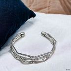 Designer Wavy Wire 18K Gold Brass Cuff Kada Bangle Bracelet Women Bulk