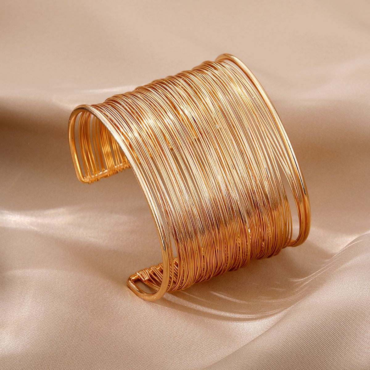 Party Statement Mesh 18K Gold Cuff Kada Bangle Bracelet For Women Main image